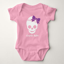 T-shirt Cranio Kid Girl Skull com Arco roxo
