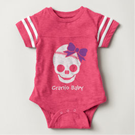 T-shirt Cranio Kid Girl Skull com Arco roxo