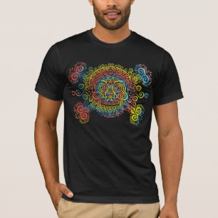 T-shirt Crânio tingido em nó do açúcar