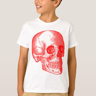 T-shirt Crânio - vermelho