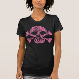 T-shirt Crânio vestido e Crossbones