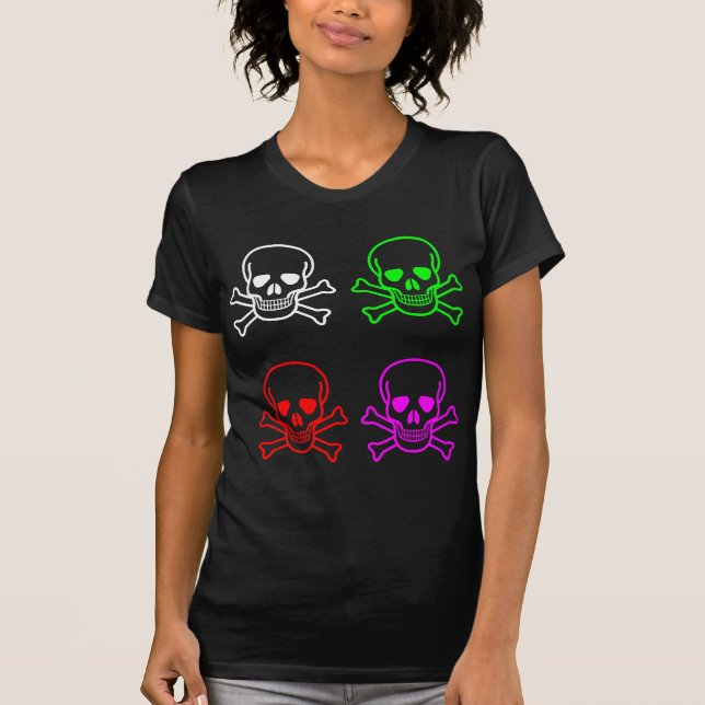 T-SHIRT CRÂNIOS COLORIDOS (Frente)