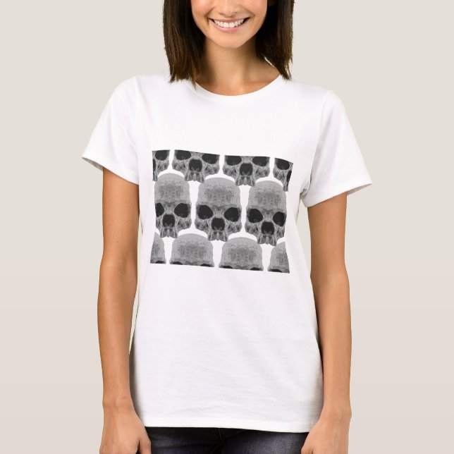 T-shirt crânios de gótico (Frente)