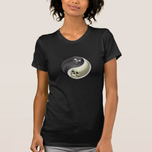 T-shirt Crânios de Yin Yang