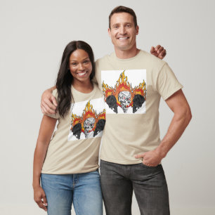 T-shirt Crânios Flamejantes