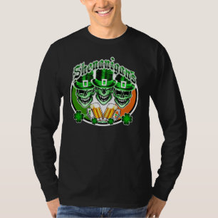 T-shirt Crânios irlandeses de riso do Leprechaun: