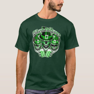 T-shirt Crânios irlandeses de riso do Leprechaun: