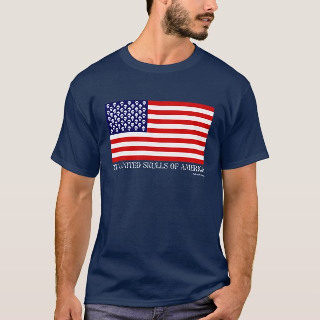 T-shirt Crânios unidos de América (Frente)