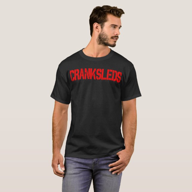 T-shirt CrankSleds Typo - Vermelho (Frente Completa)