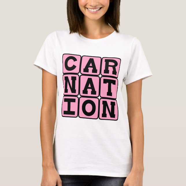 T-shirt Cravo, Flor Rosa (Frente)