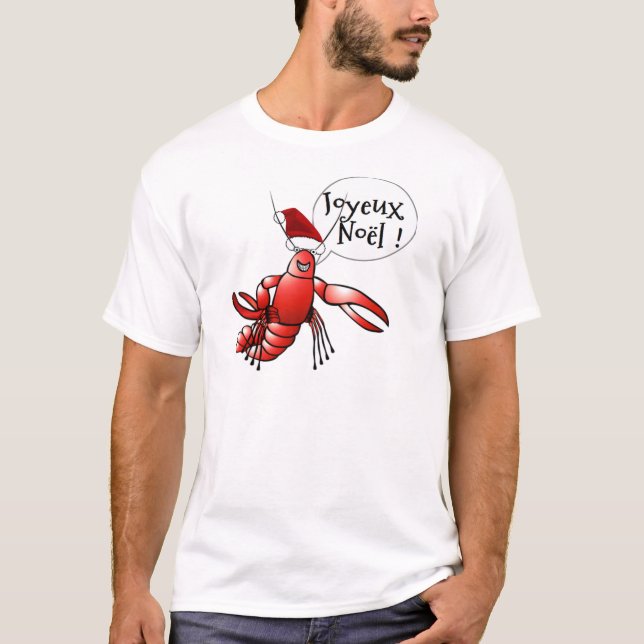 T-shirt Crawdad do papai noel (papos do papai noel) (Frente)