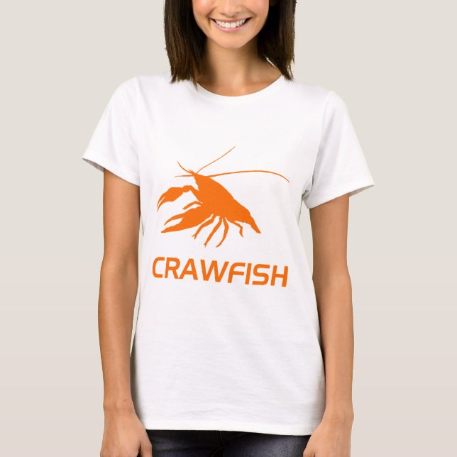 T-shirt crawfish's silhouette (Orange) (Frente)