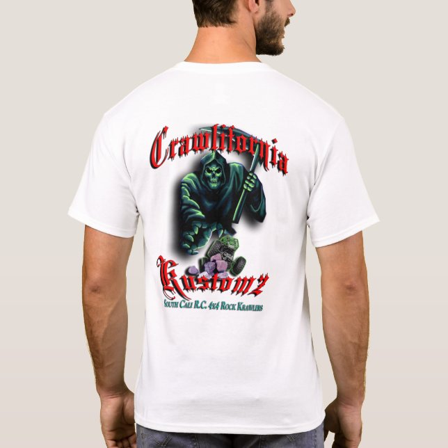 T-shirt Crawlifornia Kustomz Vermelho e Verde (Verso)