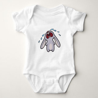 T-shirt Creeper Bawling da criança do coelho