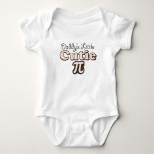 T-shirt Creeper da criança do Cutie Pi do pai pouco