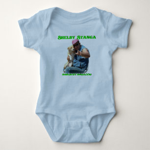 T-shirt Creeper do bebê azul de Shelby Stanga
