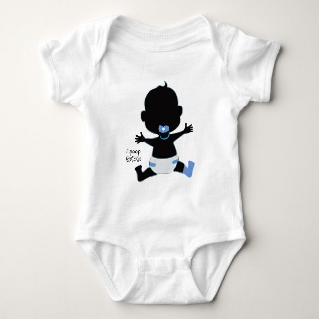 T-shirt creeper do bebê do ipoop - coma o amor pray (Frente)