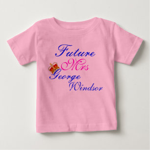 T-shirt creeper futuro do bebê da Sra. príncipe george