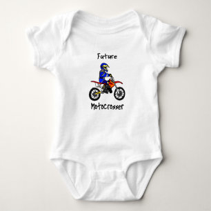 T-shirt Creeper futuro do bebê de Motocrosser (menino)