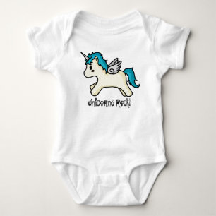 T-shirt Creeper infantil [azul] da rocha dos unicórnios