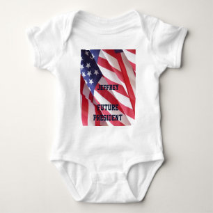 T-shirt Creeper infantil, bandeiras, presidente futuro
