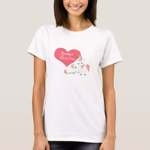 T-shirt Crescendo um unicórnio - design de maternidade