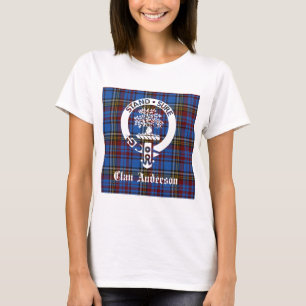 T-shirt Crestão e Tartan do Clã Escocês Anderson