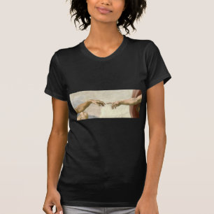 T-shirt Criação das mãos de Adam - Michelangelo