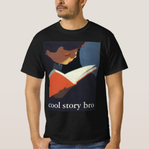 T-shirt Criança Antiga Lendo um Livro da Biblioteca