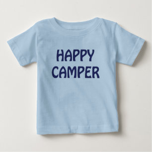 T-shirt Criança azul da mochila da Camper Feliz