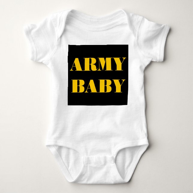 T-shirt Criança Creeper Army Baby (Frente)