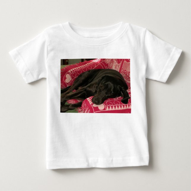 T-Shirt Criança de Cachorro Sonolento (Frente)