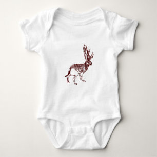 T-shirt Criança de Jackalope um Bodysuit do Romper do beb