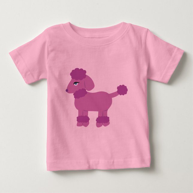 T-Shirt Criança de Poodle Roxo (Frente)