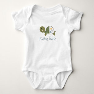 T-shirt Criança de Tartaruga-Bebê Enfarte-de-Porte Azul Pi
