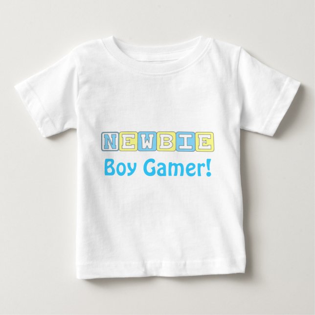 T-Shirt Criança do Newbie Boy Gamer (Frente)