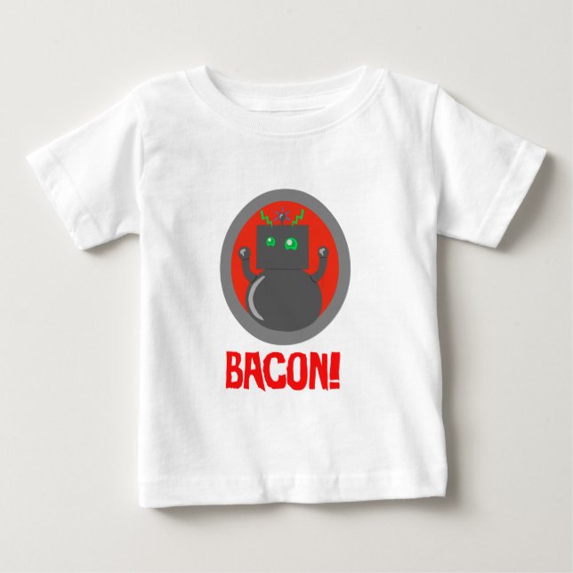 T-Shirt Criança Robô Bacon (Frente)
