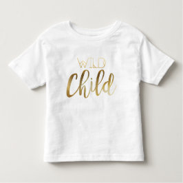 T-shirt Criança Selvagem Chic Boêmia | Folha de ouro triba