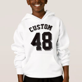 T-shirt Crianças brancas e pretas| Sports Jersey