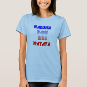 T-shirt Crianças Francesas Hakuna Matata American Roupa