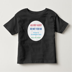 T-shirt Crianças Personalizadas Não Me Alimente De Alerta 