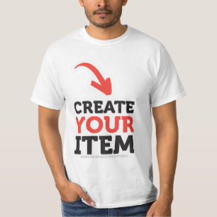 T-shirt CRIE-O-SEU Design personalizado de upload DIY para