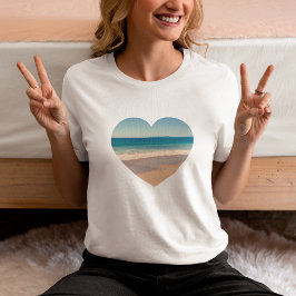T-shirt Crie Sua Própria Foto em Forma de Coração
