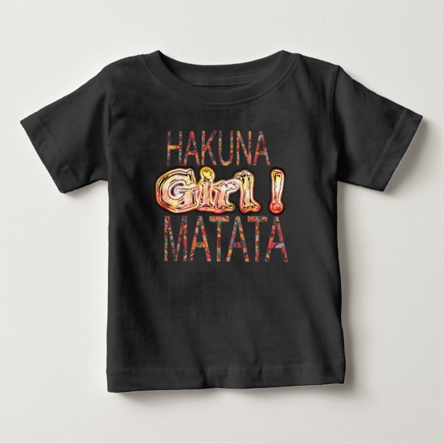 T-shirt Crie suas próprias cores meninas Hakuna Matata Bon (Frente)