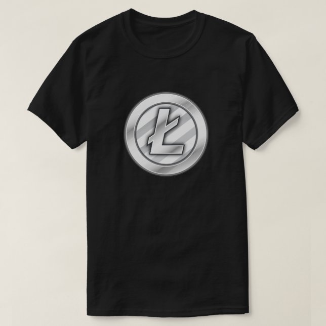 T-shirt cripto da moeda de Litecoin (LTC) (Frente do Design)