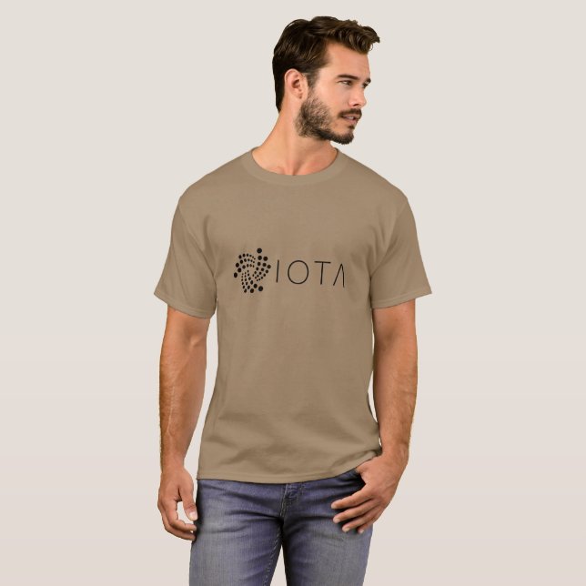 T-shirt cripto da moeda do IOTA (Frente Completa)