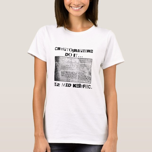 T-shirt Criptógrafos Fazem... HZ MXD KSUYFEEC (Frente)