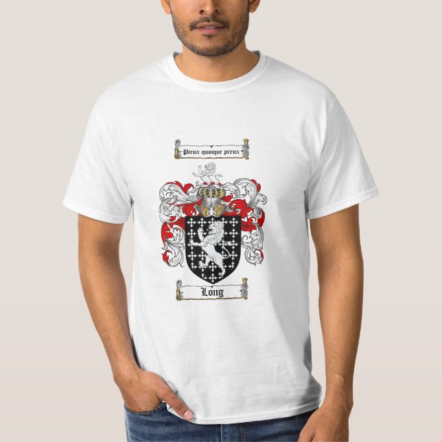 T-shirt Crista da família longa - brasão longa (Frente)
