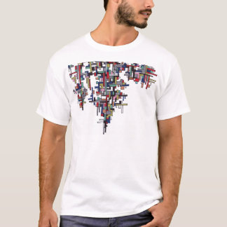 T-shirt Cristal do Fractal do abstrato do pop do Cyber