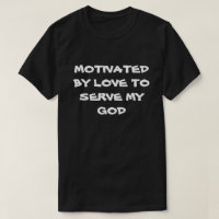 T-shirt cristão - amor ny motivado para servir o